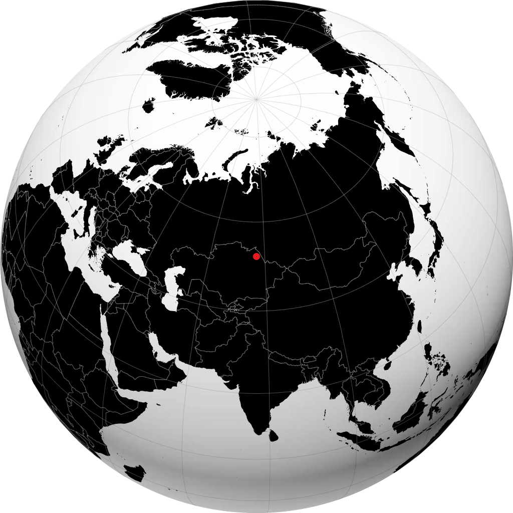 Pavlodar á hnöttnum