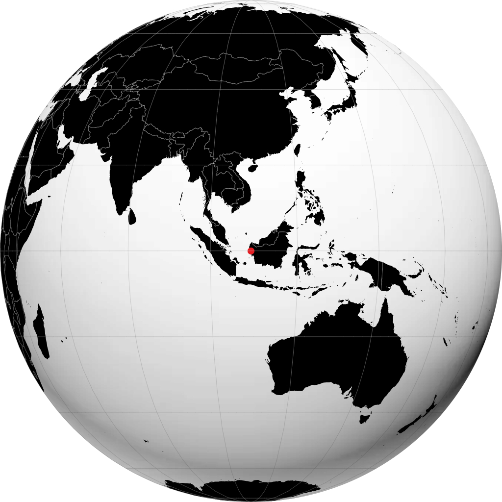 Pontianak á hnöttnum