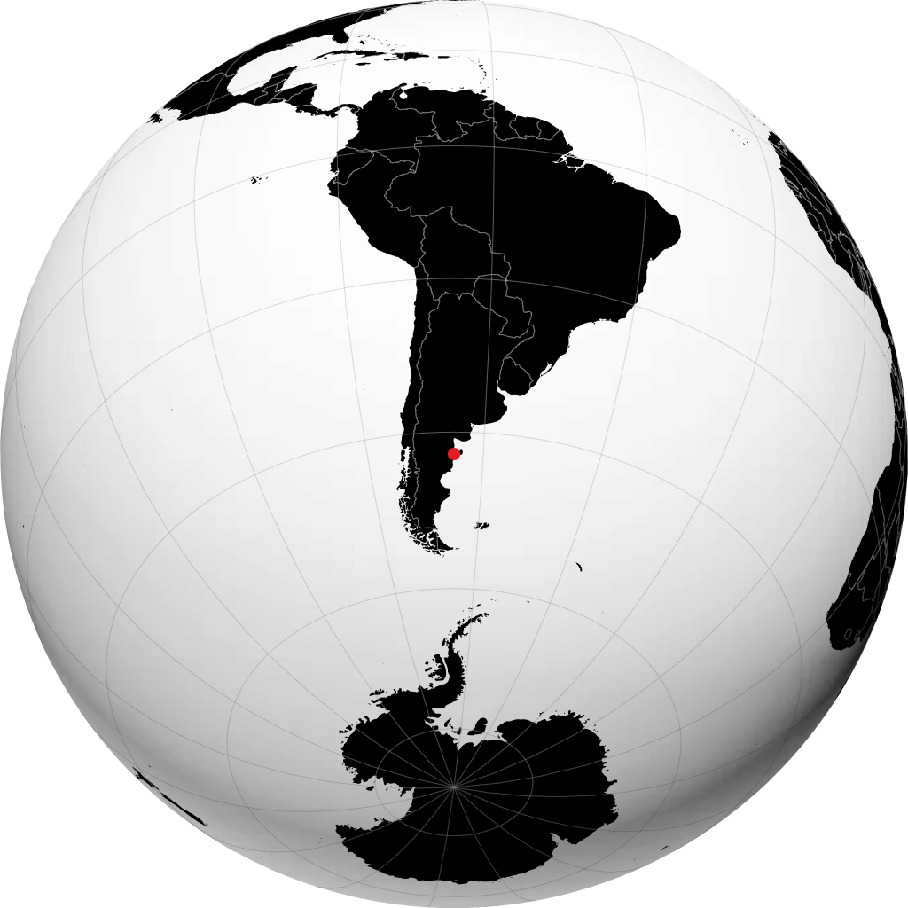 Puerto Madryn á hnöttnum