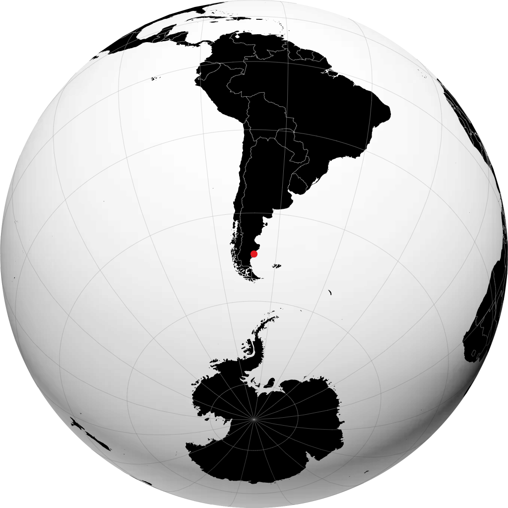 Puerto San Julian á hnöttnum