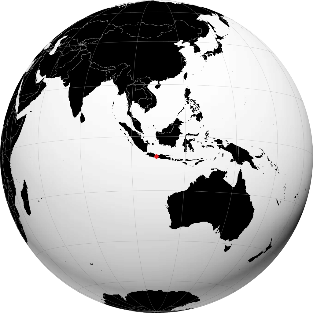 Purwokerto á hnöttnum