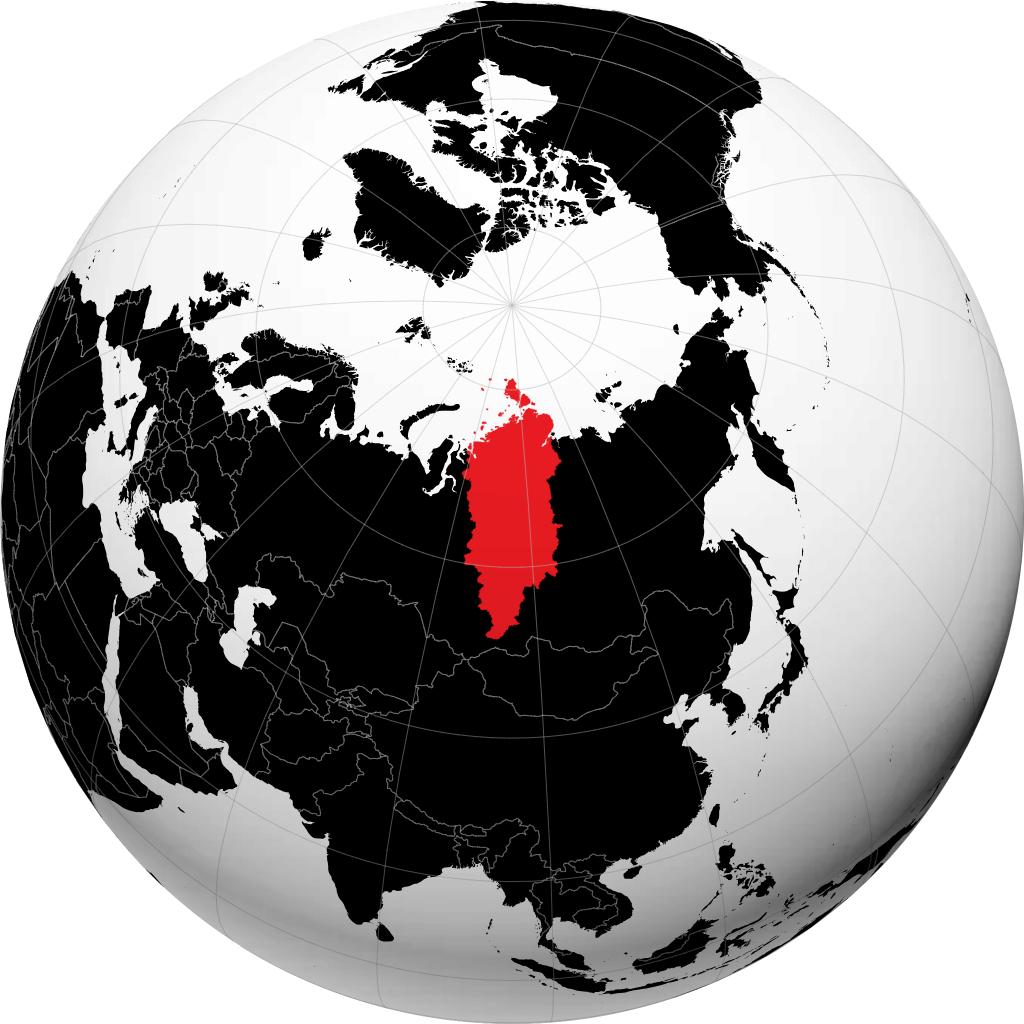 Krasnoyarskiy Kray á hnöttnum