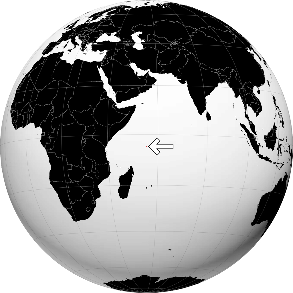 Seychelleseyjar á hnöttnum