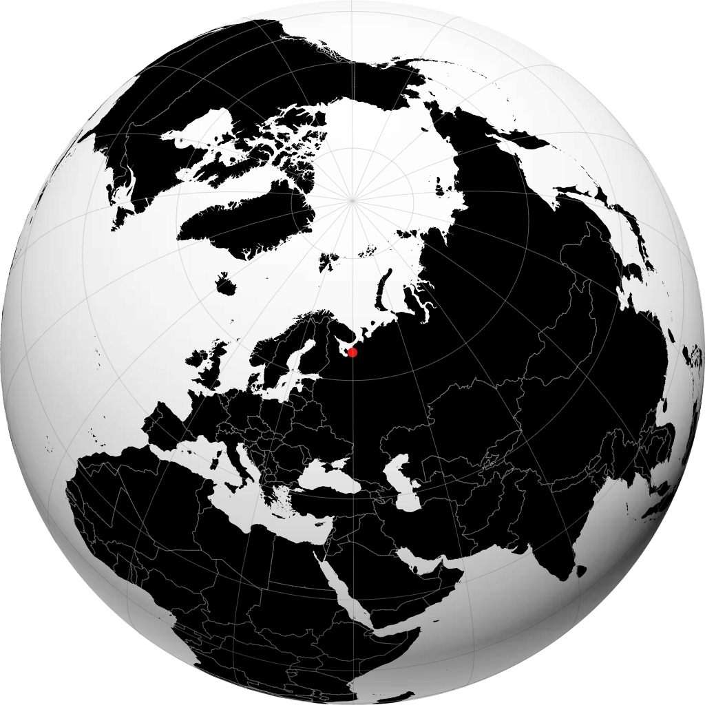 Severodvinsk á hnöttnum