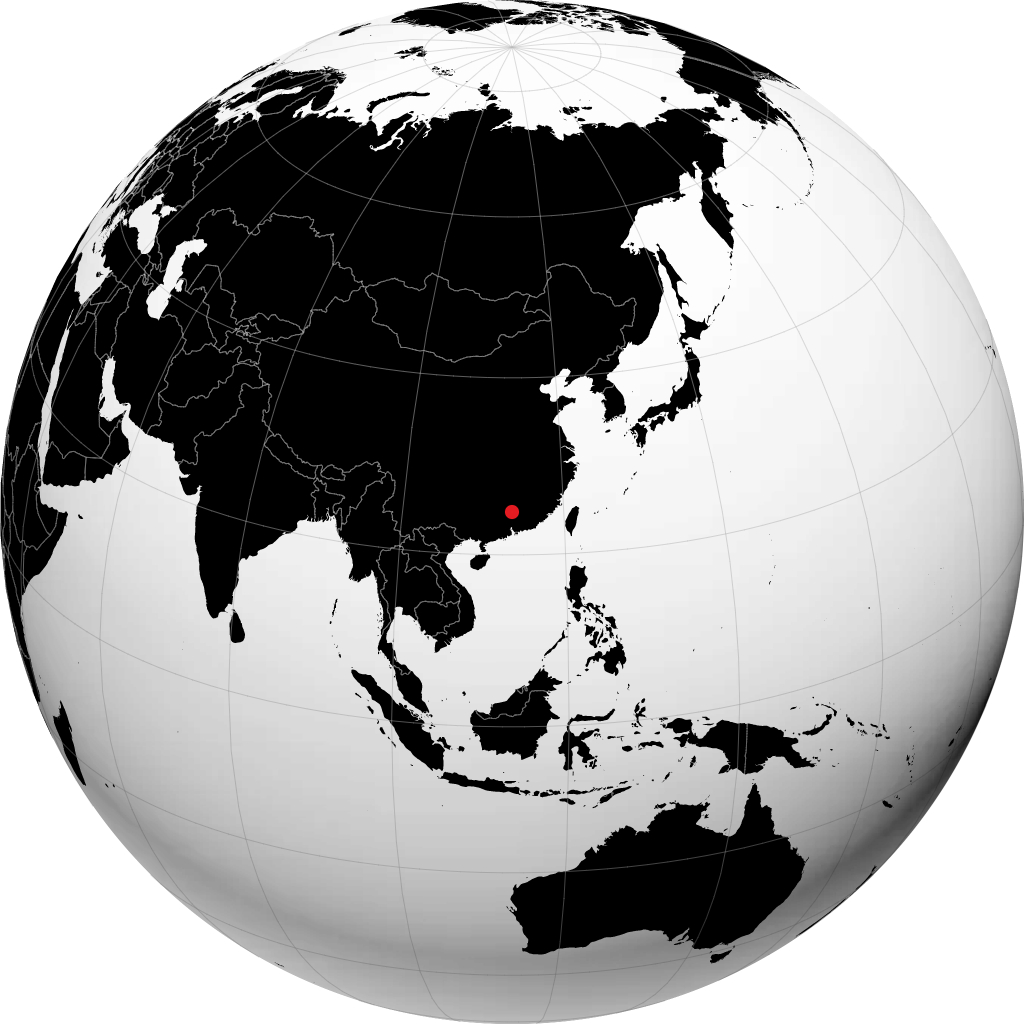 Shaoguan á hnöttnum