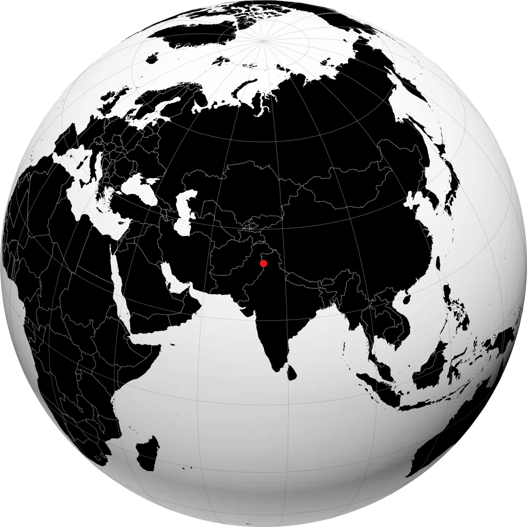 Sialkot á hnöttnum
