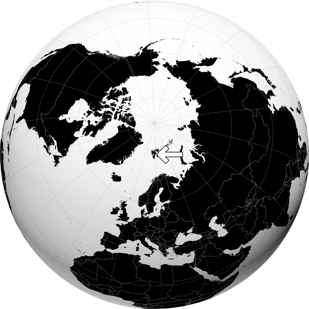 Svalbarði og Jan Mayen á hnöttnum