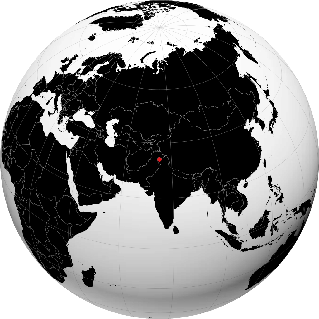 Srinagar á hnöttnum