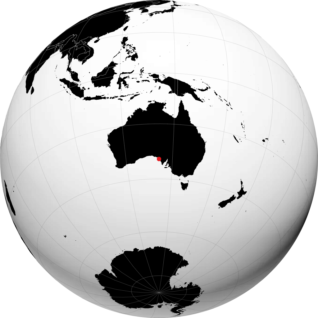 Streaky Bay á hnöttnum