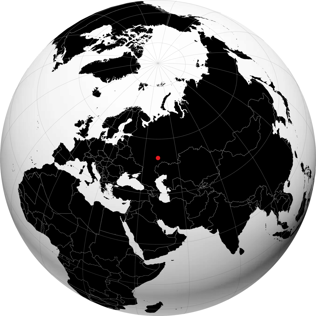 Syzran á hnöttnum