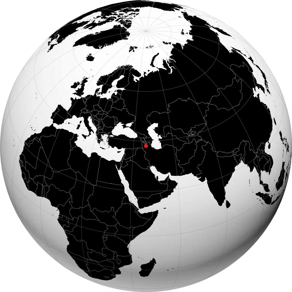 Tabriz á hnöttnum
