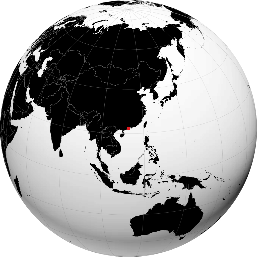 Taishan á hnöttnum