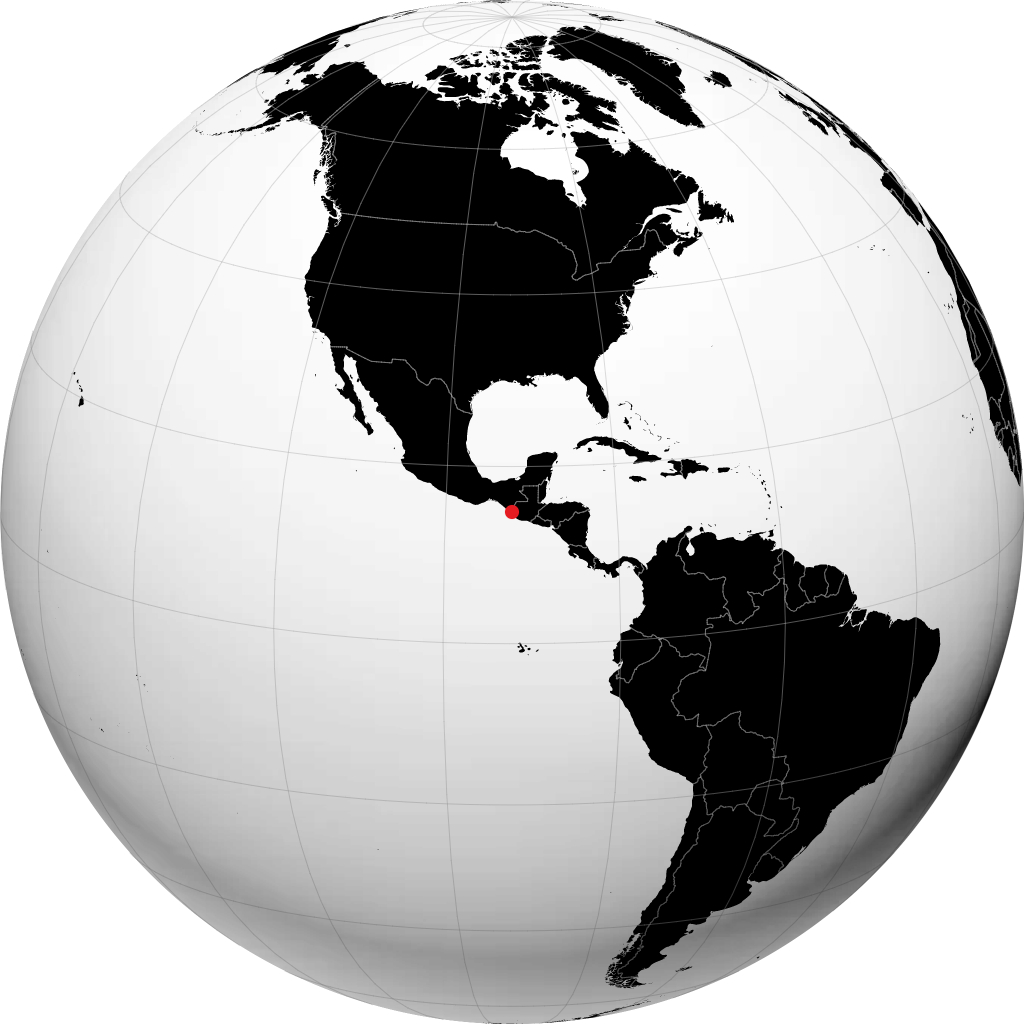 Tapachula á hnöttnum