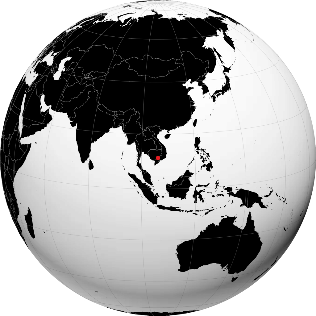 Tay Ninh á hnöttnum