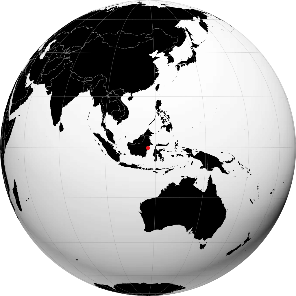 Tenggarong á hnöttnum