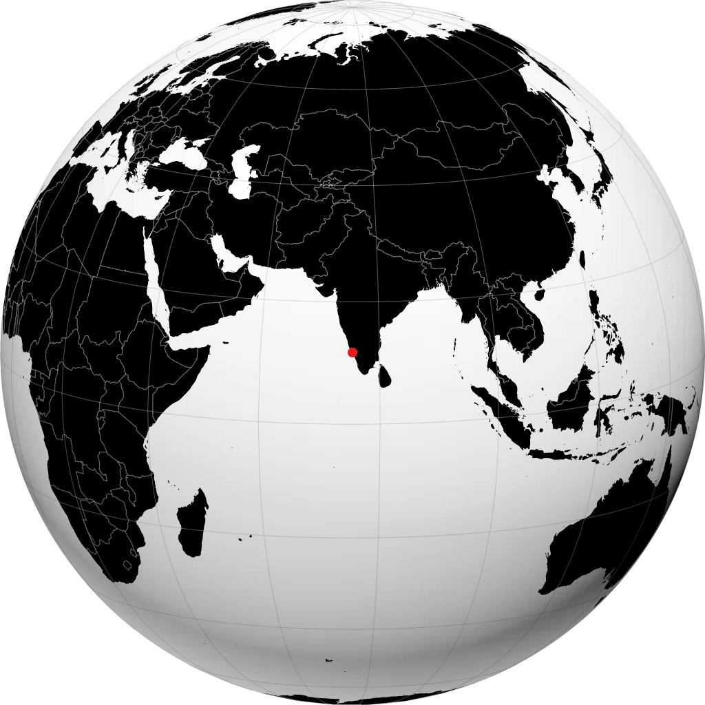 Thalassery á hnöttnum