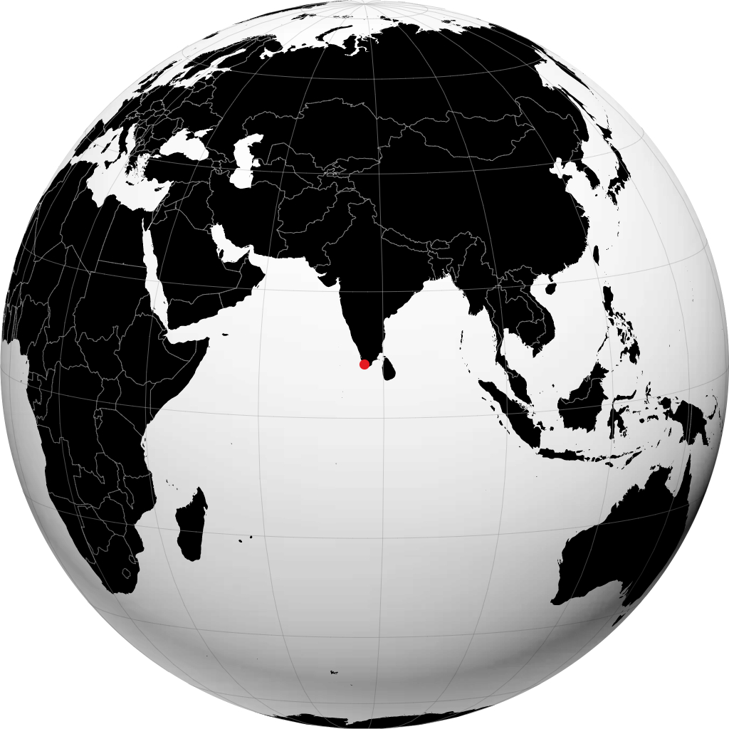 Thiruvananthapuram á hnöttnum