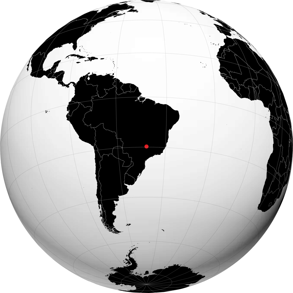 Uberaba á hnöttnum