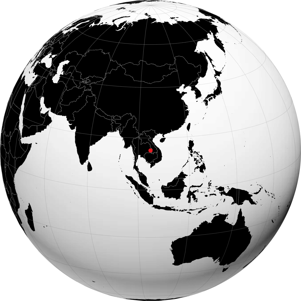 Ubon Ratchathani á hnöttnum