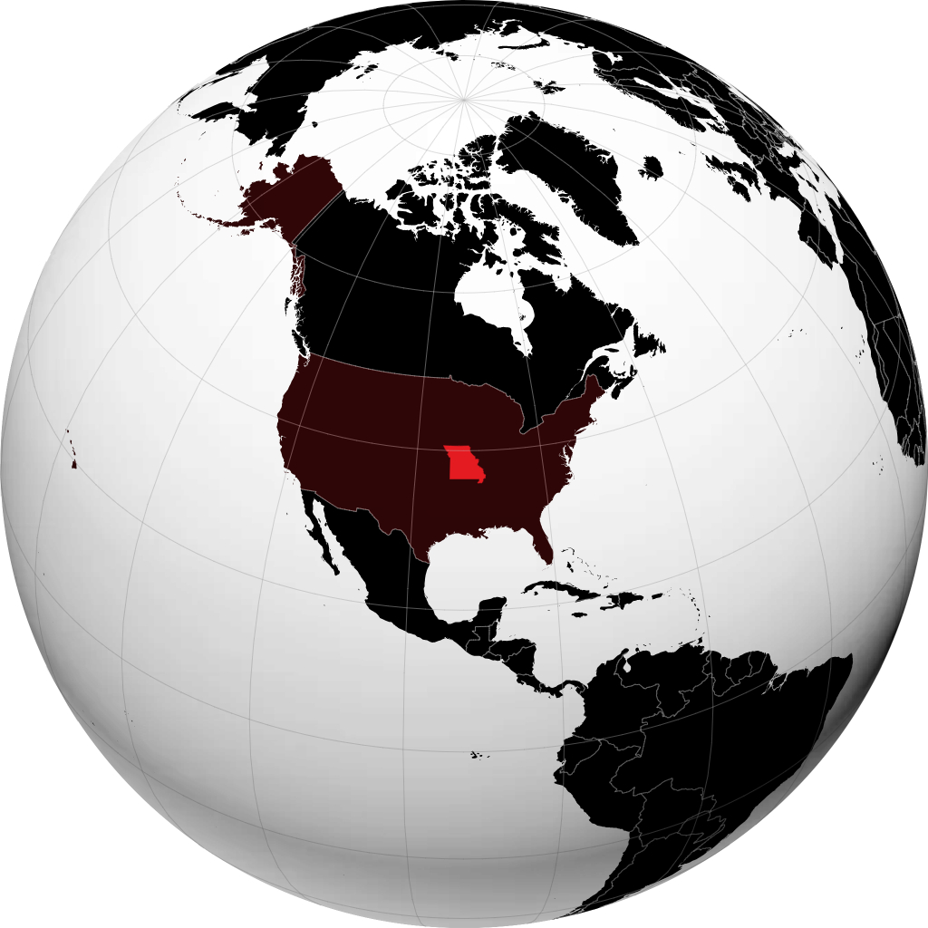 Missouri á hnöttnum