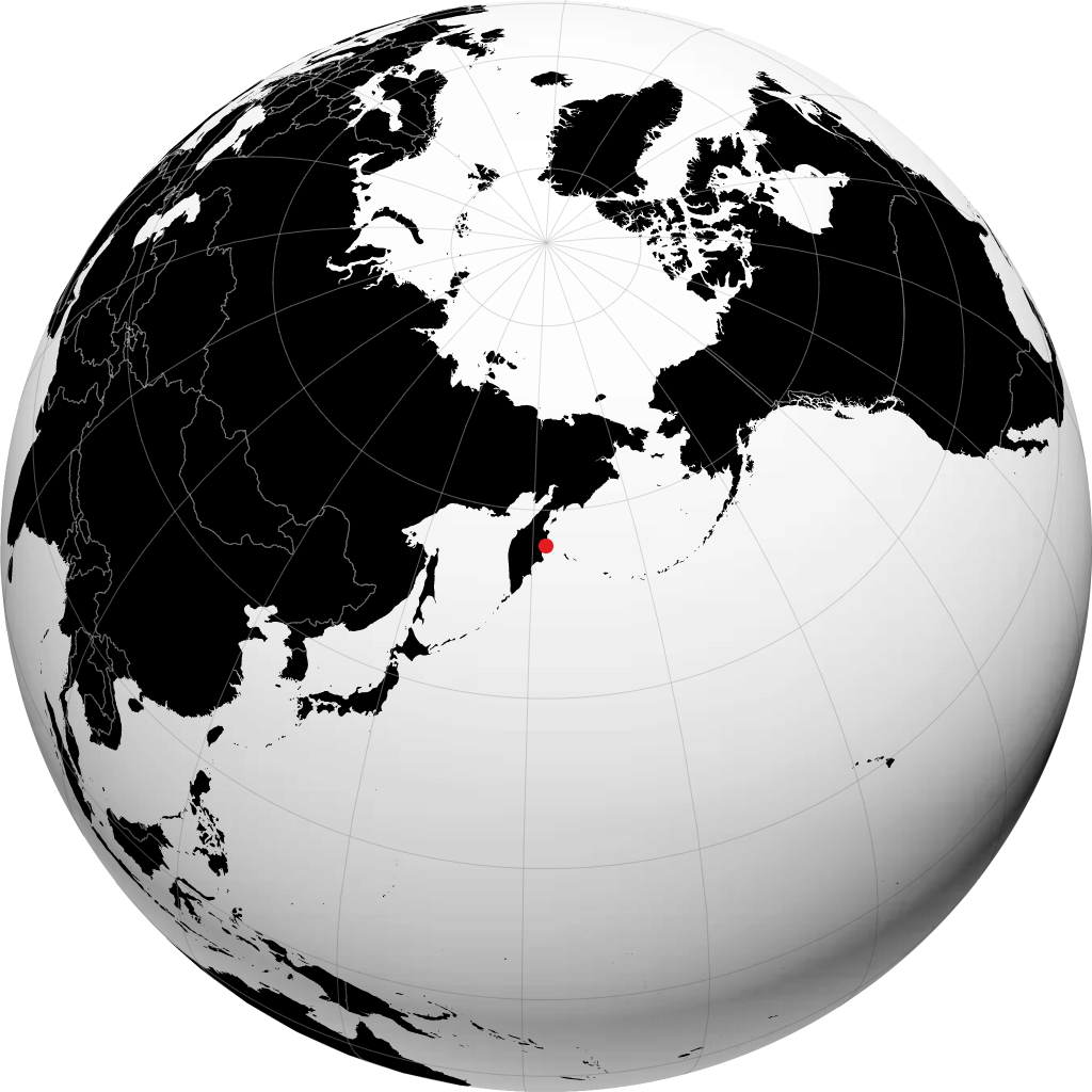 Ust-Kamchatsk á hnöttnum
