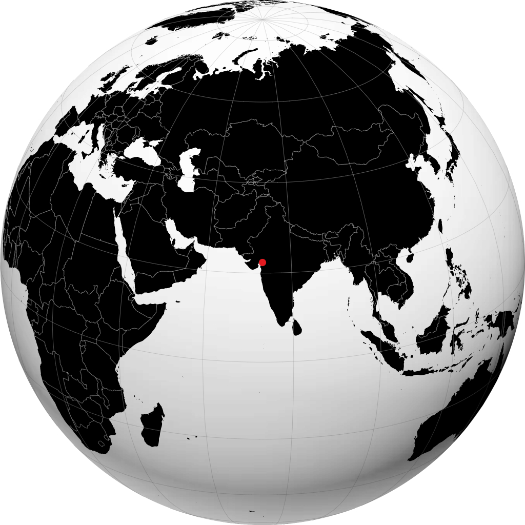 Vadodara á hnöttnum