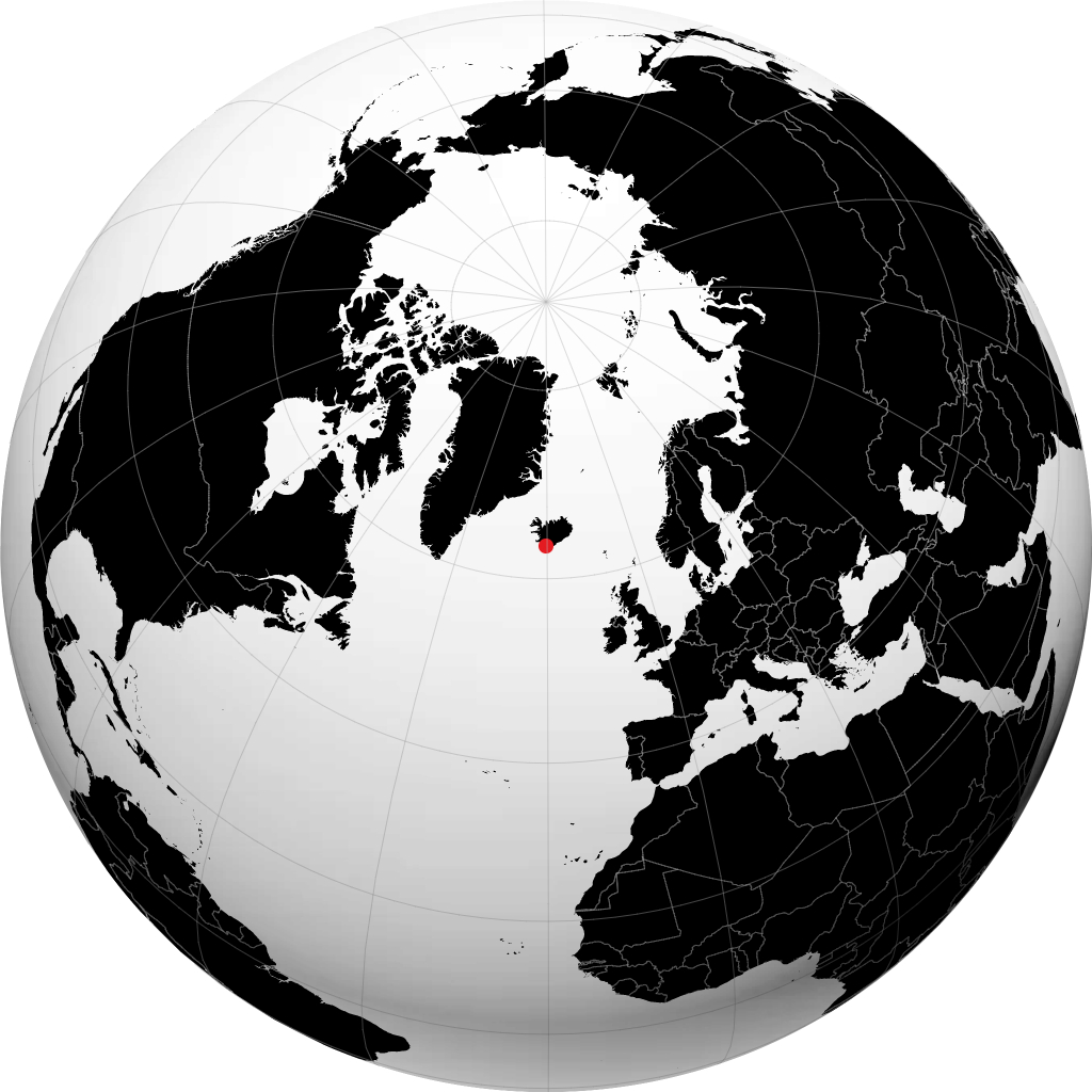 Vestmannaeyjar á hnöttnum