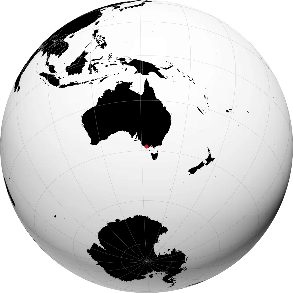 Warrnambool á hnöttnum