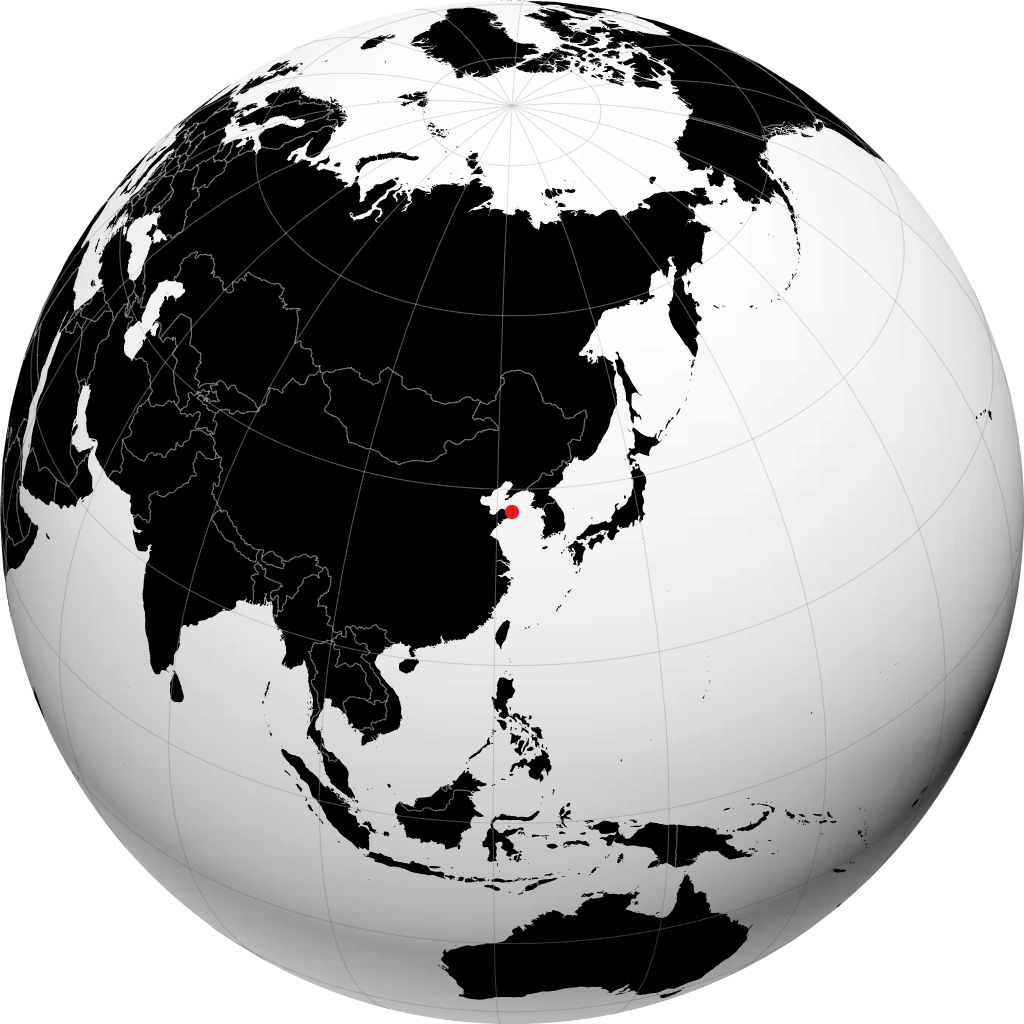 Weihai á hnöttnum