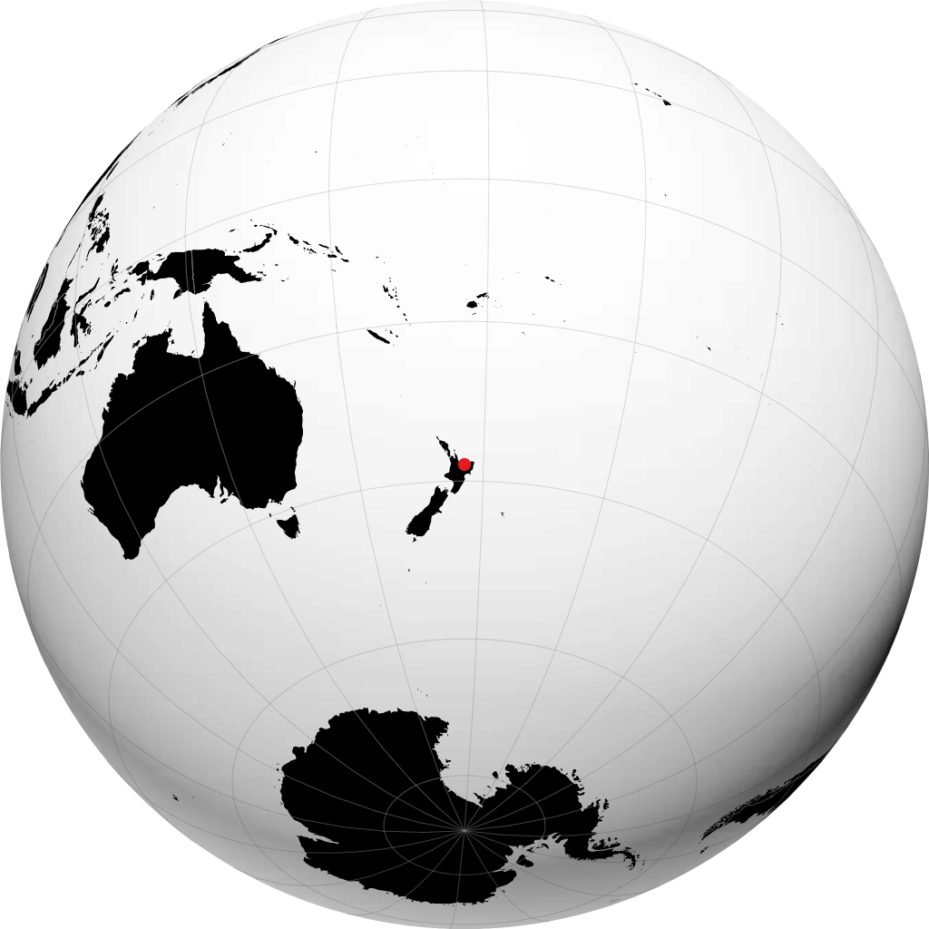 Whakatane á hnöttnum