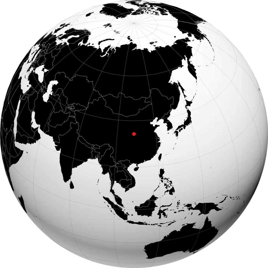 Xianyang á hnöttnum