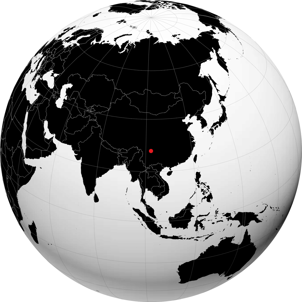 Xichang á hnöttnum