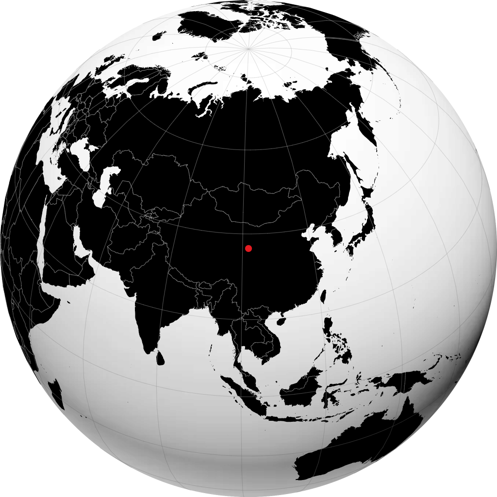 Xining á hnöttnum