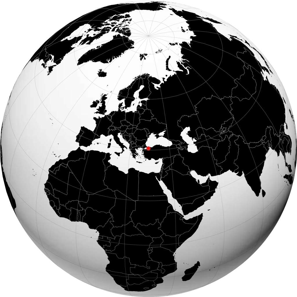 Yalova á hnöttnum