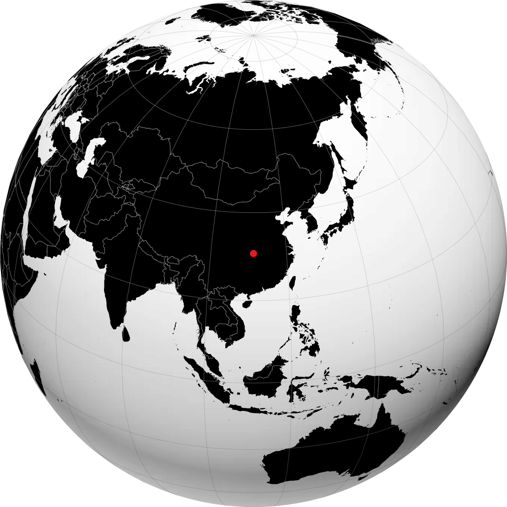 Yichang á hnöttnum