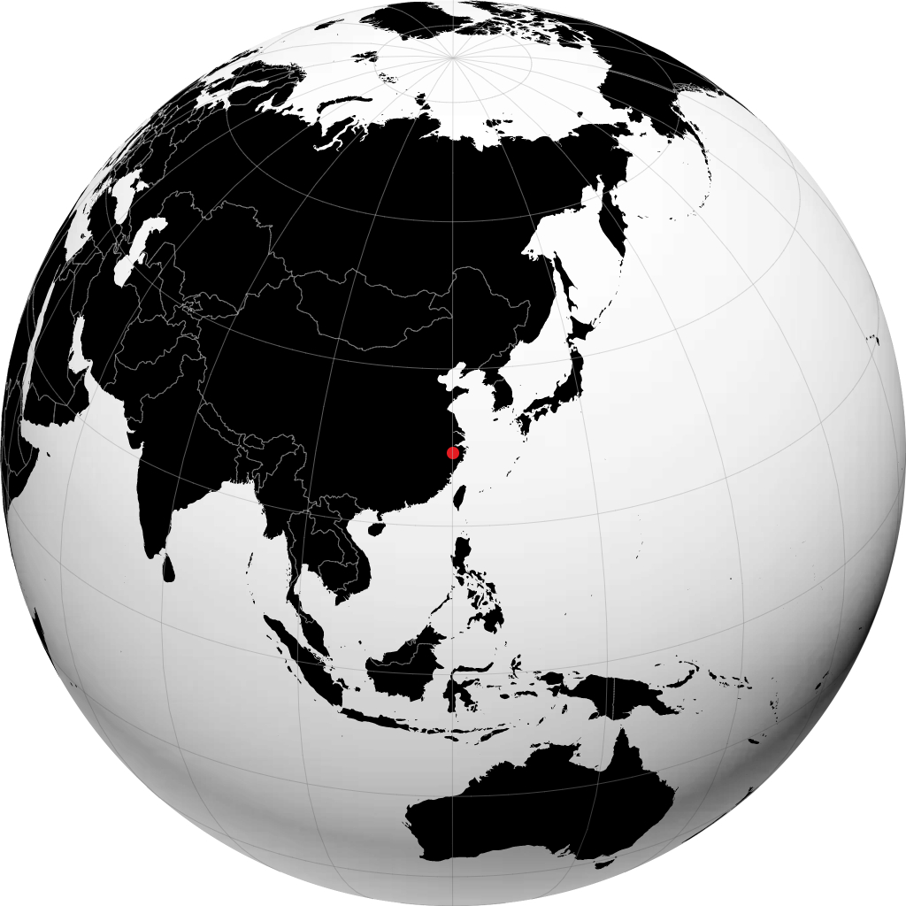Yiwu á hnöttnum