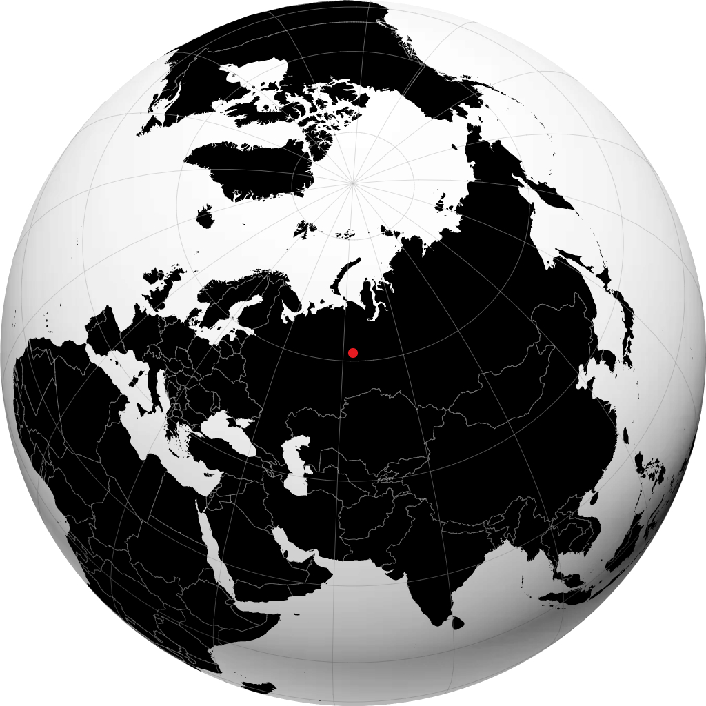 Yugorsk á hnöttnum