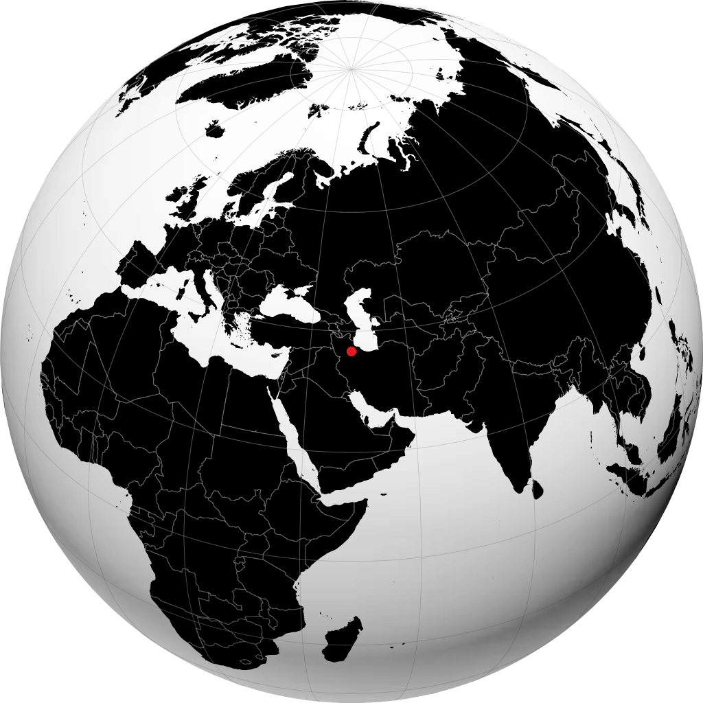 Zanjan á hnöttnum