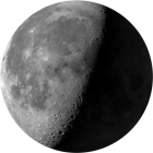 Minnkandi tungl, lýsing 65.1%